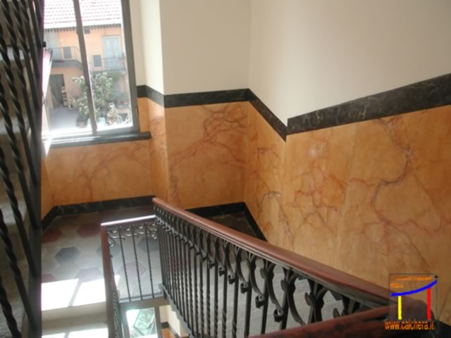 Restauro conservativo muri scala - Fase 3