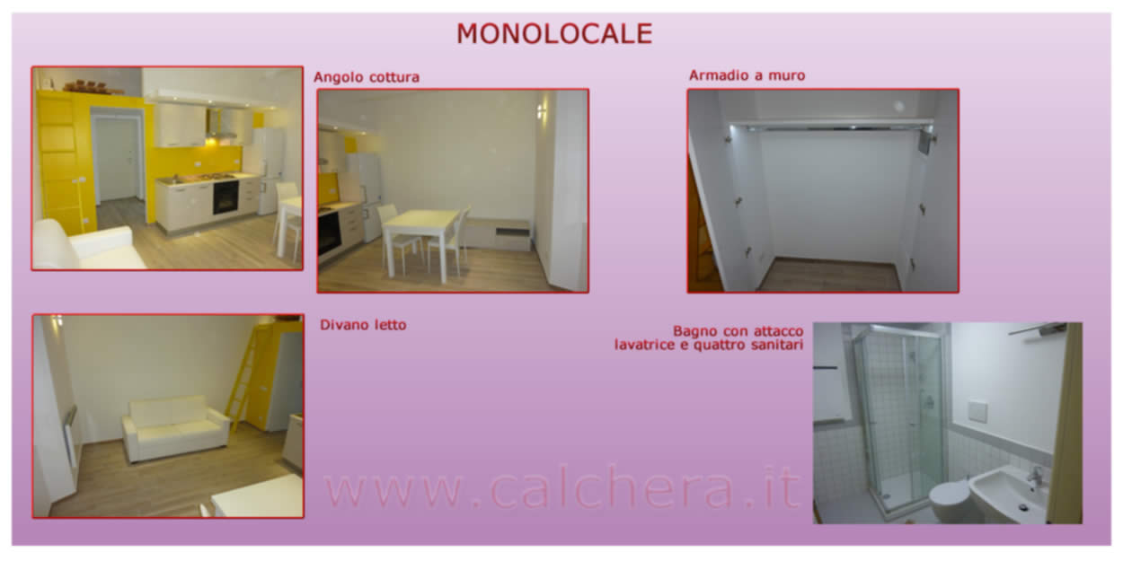 Dettaglio zona giorno e soppalco monolocale per locazione