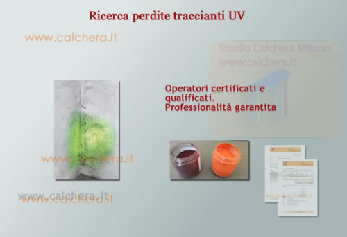 Ricerca perdite con tracciante UV